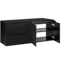 WASCHBECKENSCHRANK Newport-56 - Schwarz, Holzwerkstoff (160/60/40cm) - Lomado