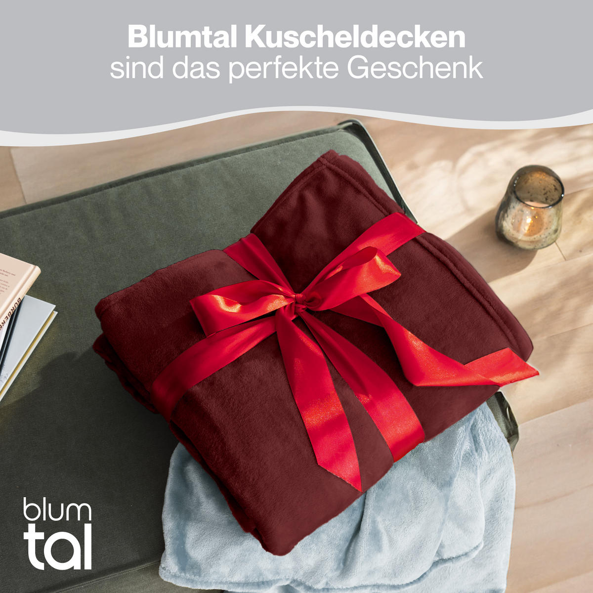 KUSCHELDECKE Anton 130/150 cm, Dunkelrot - Dunkelrot, Textil (130/150cm) - Blumtal