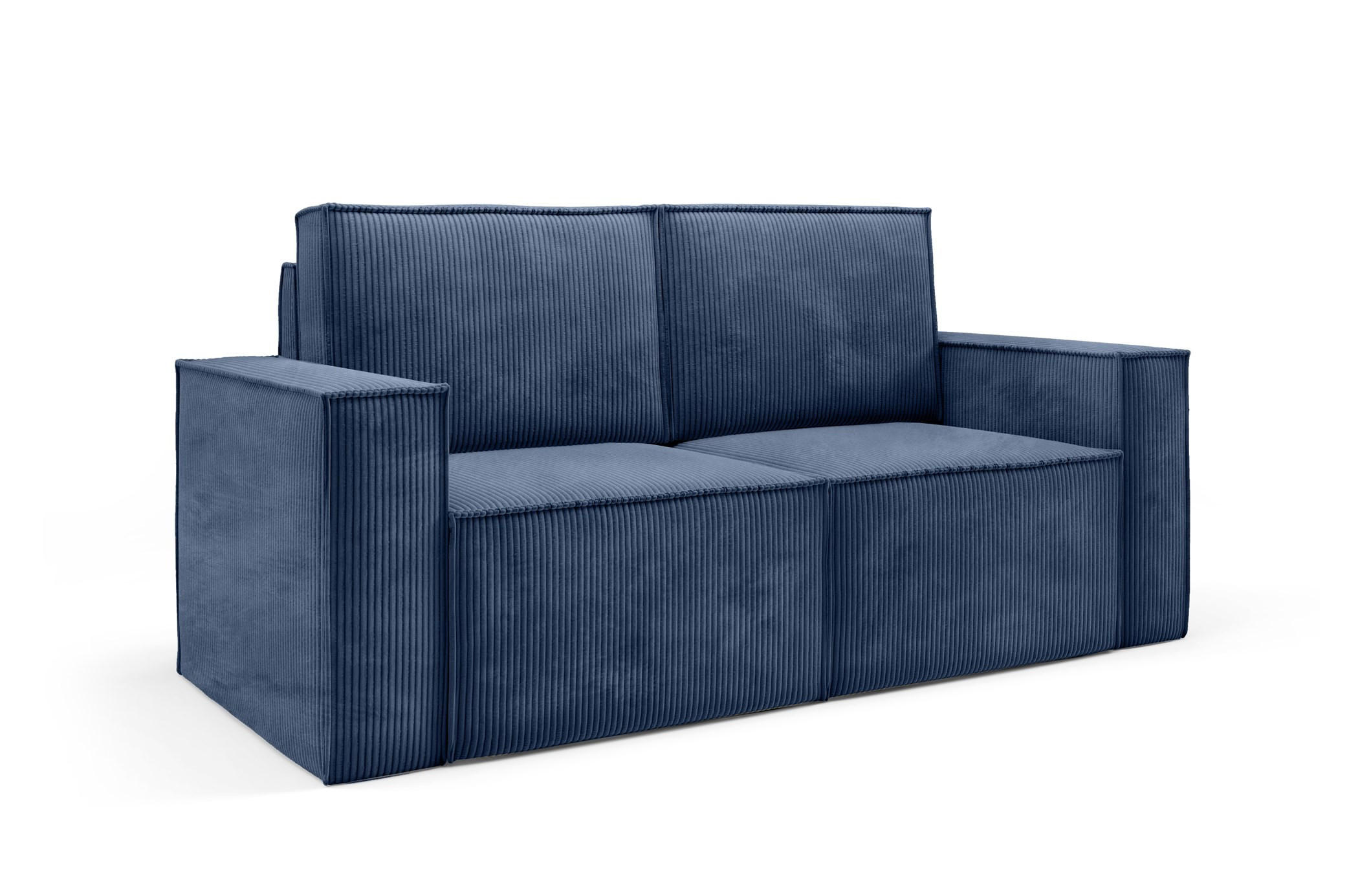 SOFA Orto Dunkelblau, Zweisitzer Polstersofa - Dunkelblau, Holzwerkstoff/Textil (178/93/82cm) - Bettso