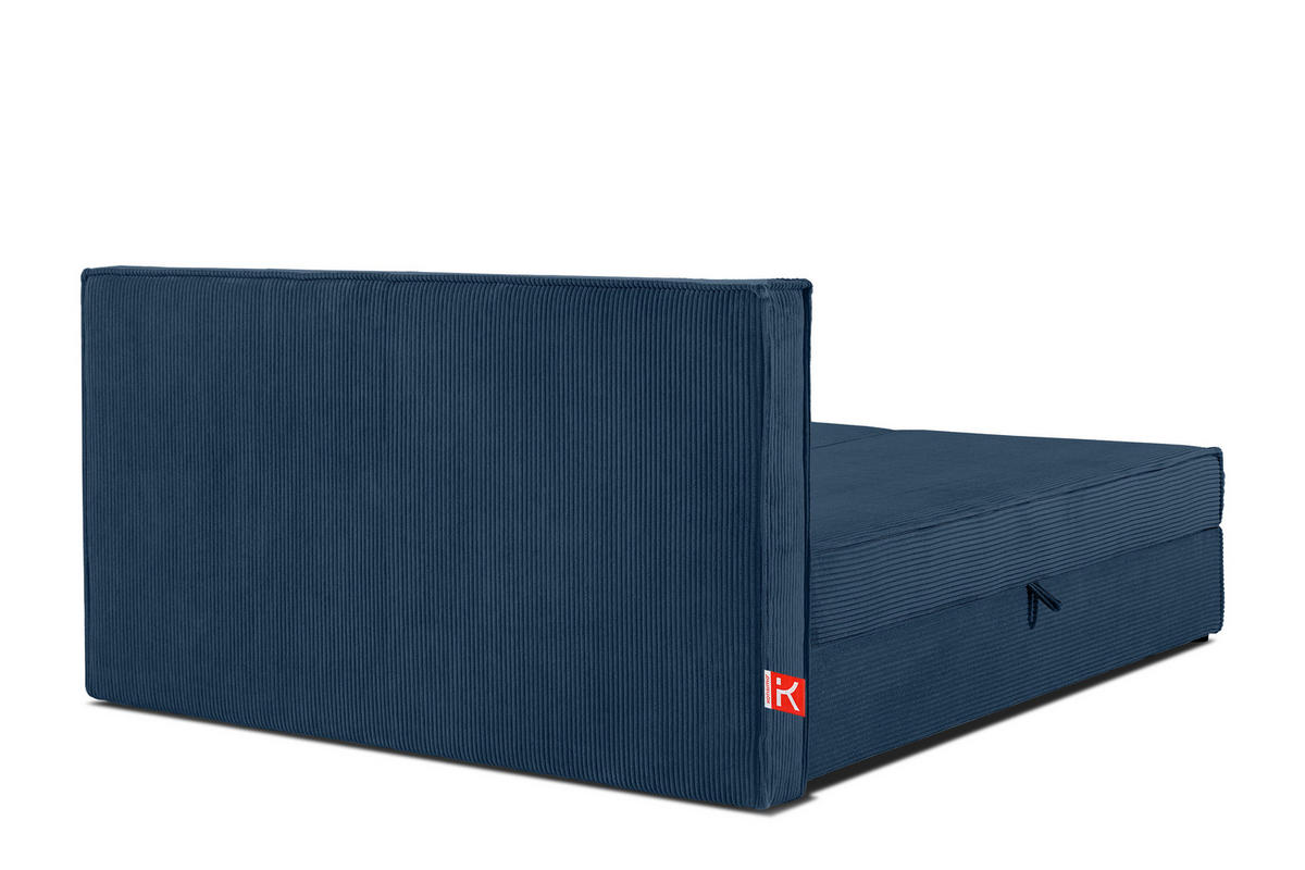 BOXSPRINGBETT ROTI mit Stauraum, marineblau - Schwarz/Dunkelblau, Holz/Holzwerkstoff (160/200cm) - KONSIMO®