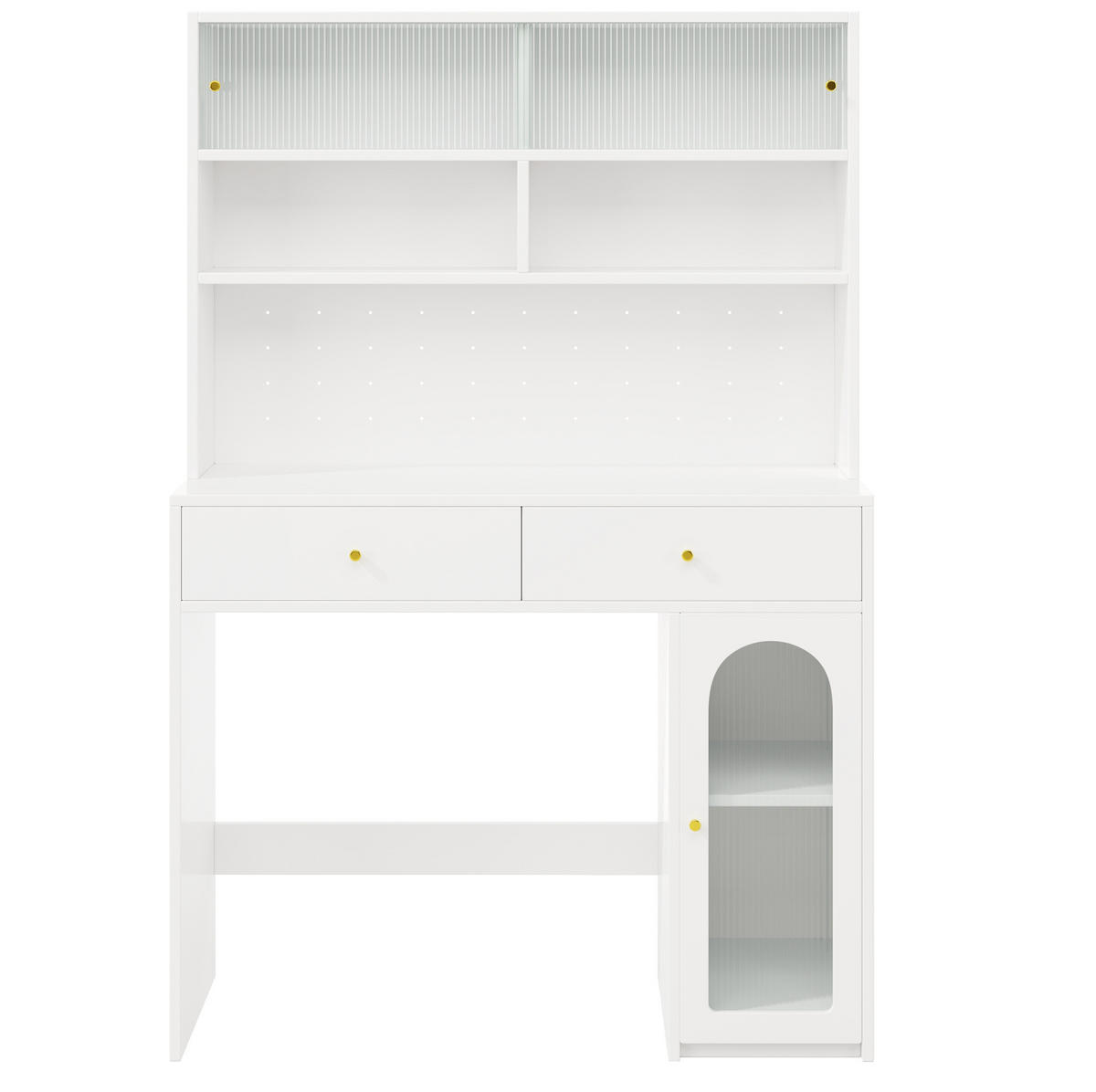 DONJI kuhinjski element, 120/45/180 cm, MDF bijela, s radnom plohom i 2 ladice - bijela, drvni materijal (120/180/45cm) - BEAOK