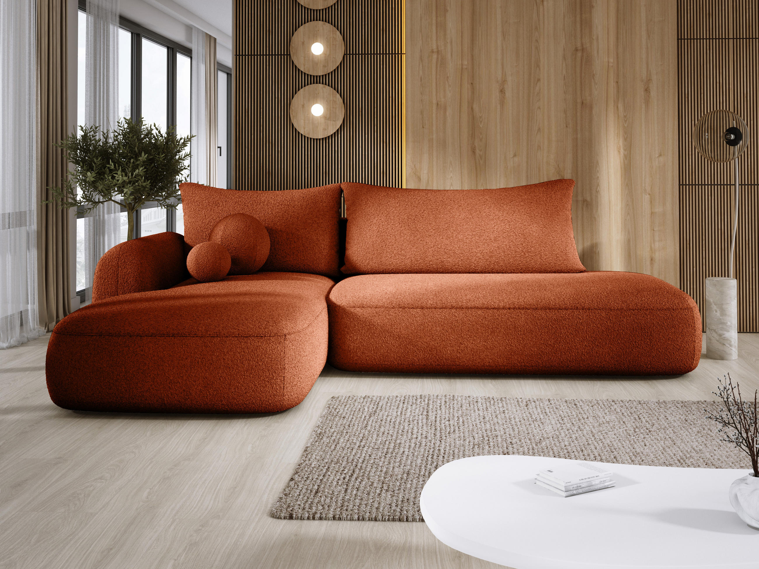 Thumbnail - DomoHome Ecksofa, Lila, Textil, Rechteckig, 300x190 cm, Wohnzimmer, Sofas & Couches, Wohnlandschaften, Ecksofas