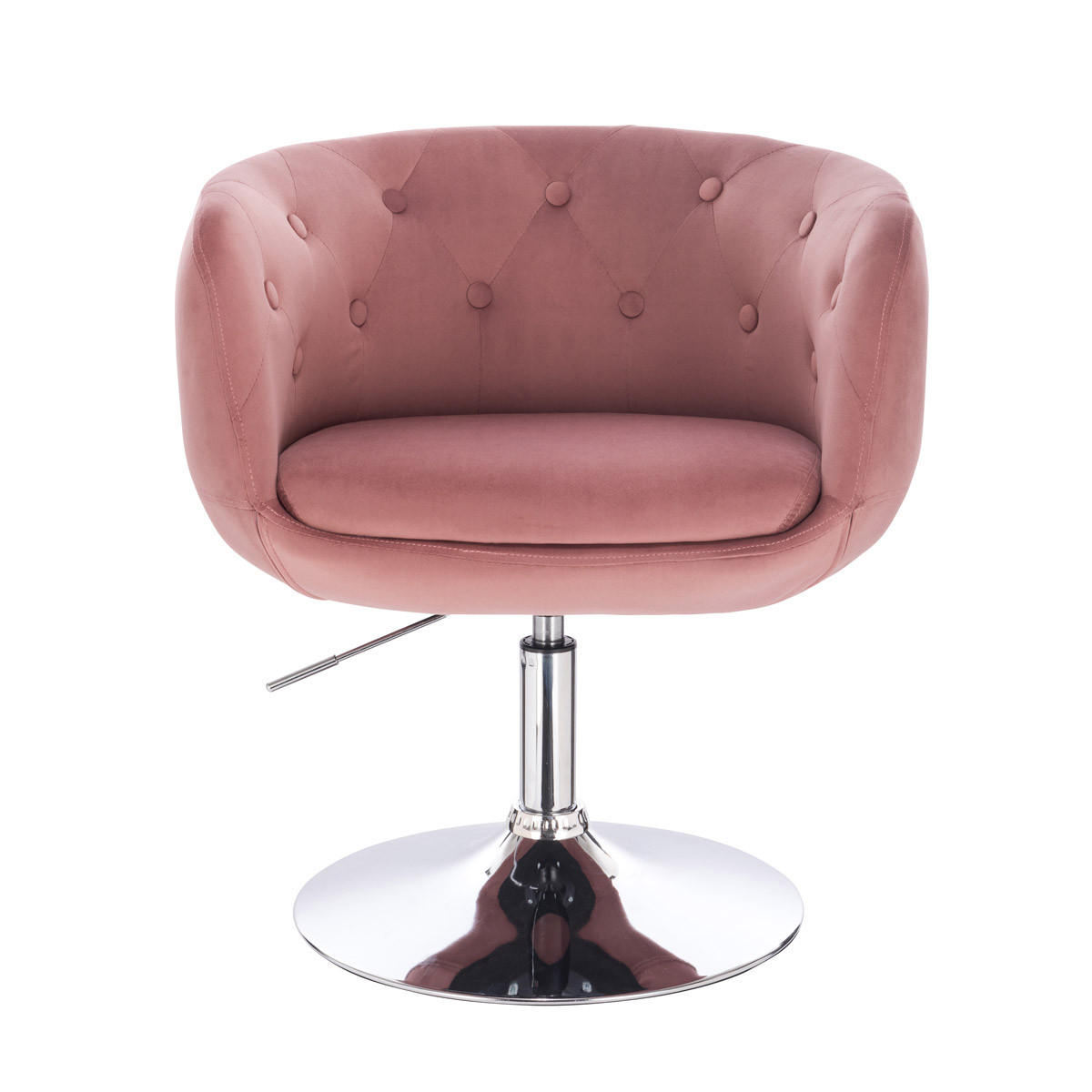 COCKTAILSESSEL PANAMA Samt Rosa - Pink/Silberfarben, Textil (55/78/61cm) - SVITA