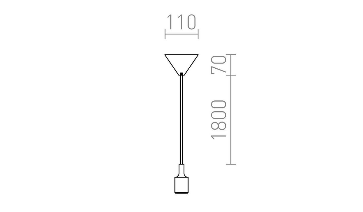 PENDELLEUCHTE LISA Schwarz 15 W - Schwarz, Metall (11/11/7cm) - Rendl