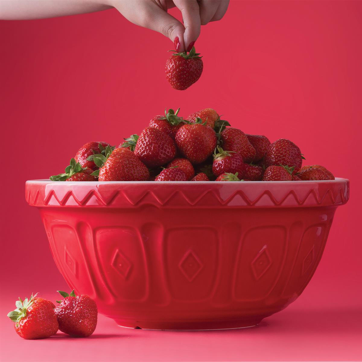 RÜHRSCHÜSSEL, rot, 2 Liter, Ø 24 cm - Rot, Keramik (24/10.8cm) - Mason Cash