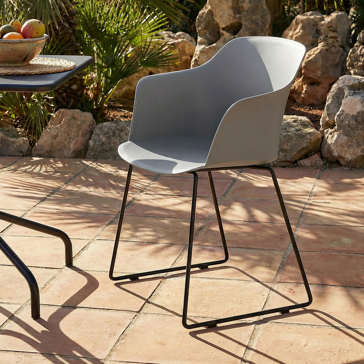 GARTENSTÜHLE FORO 4er-Set grau - Grau, Textil (58/82/52cm) - IDIMEX