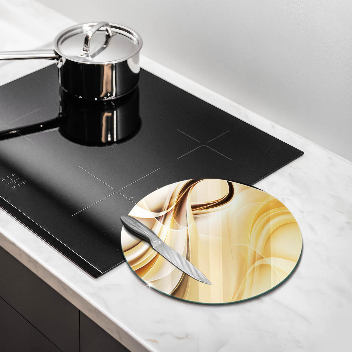 GLASPLATTE Ø 30 cm - Dunkelgelb, Glas (30/30cm) - Wallfluent