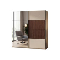KLEIDERSCHRANK CORTINA - Beige/Braun, Holzwerkstoff (200/216/60cm) - Meblini