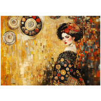 FOTOTAPETE Frau Abstrakt Vlies Tapete Wohnzimmer 200x140 - Multicolor, Papier (200/140cm) - Wallarena