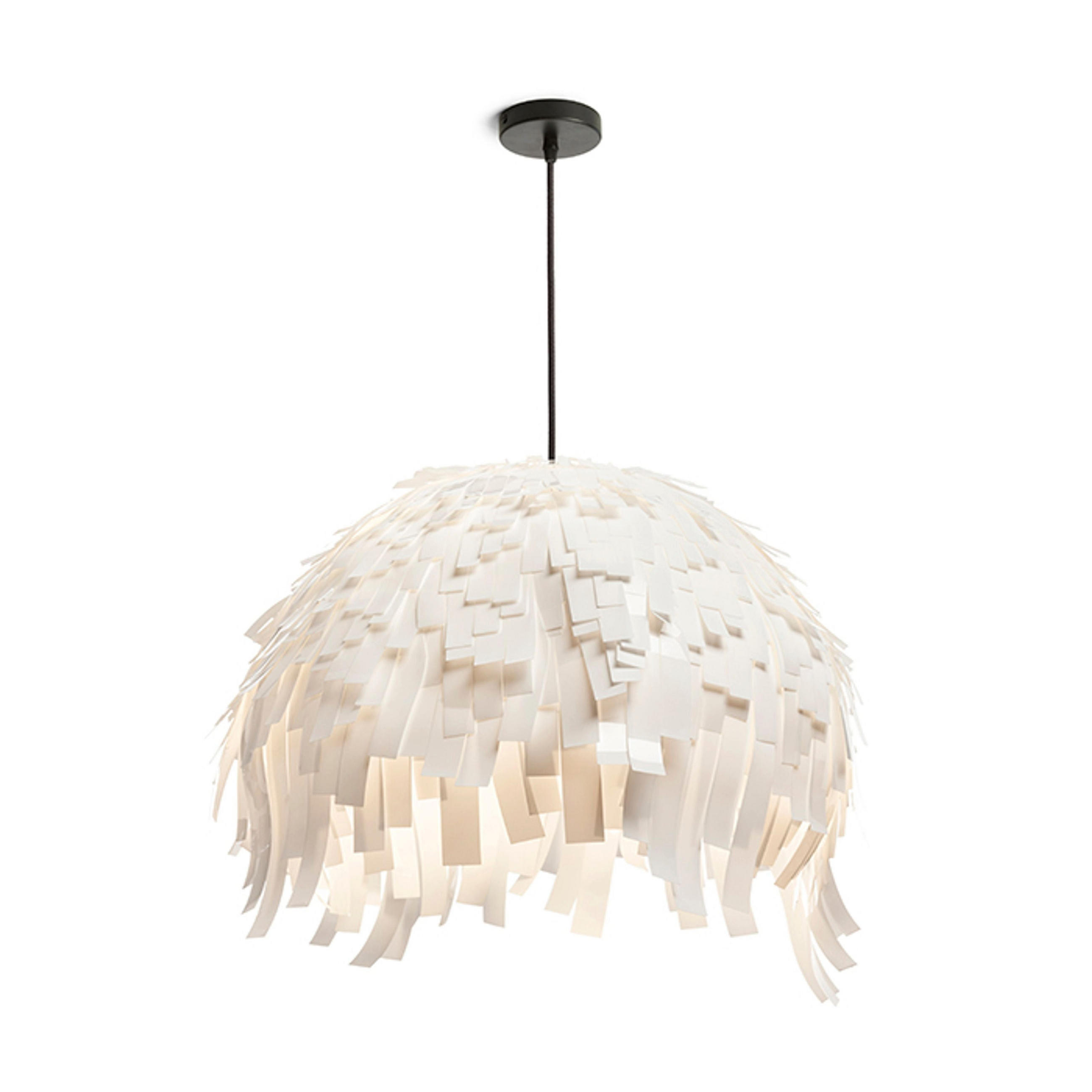 PENDELLEUCHTE RARA Weiße PVC 15 W - Weiß, Kunststoff (30/30/120cm) - Rendl