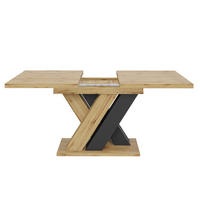 AUSZIEHTISCH Holzoptik 119-158,5/80/75 cm - Schwarz, Holz (80/119/75cm) - PANGIVO