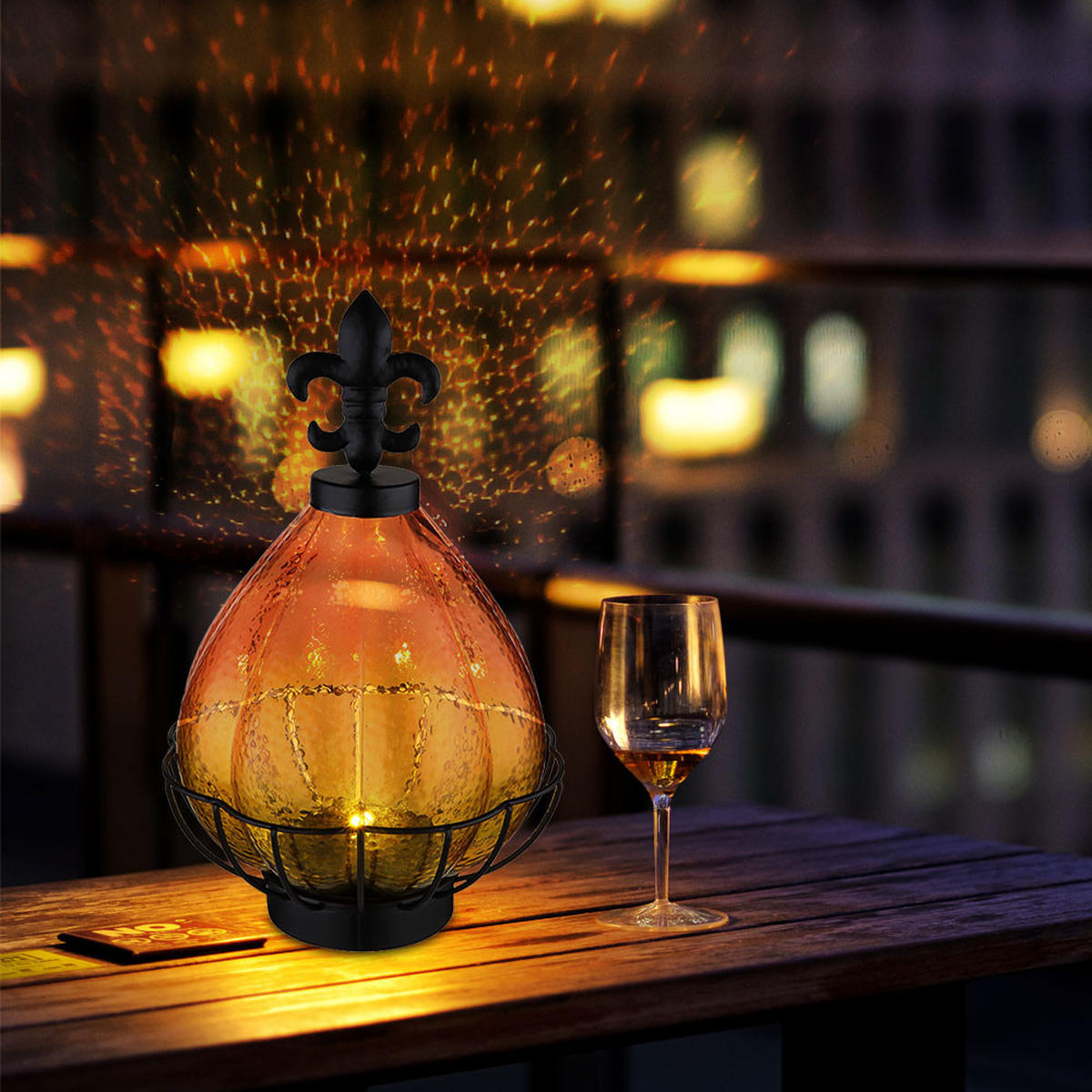 LED AUSSENLEUCHTE Metall Schwarz 2er Set - Schwarz, Glas (17/17/25cm) - Globo Lighting