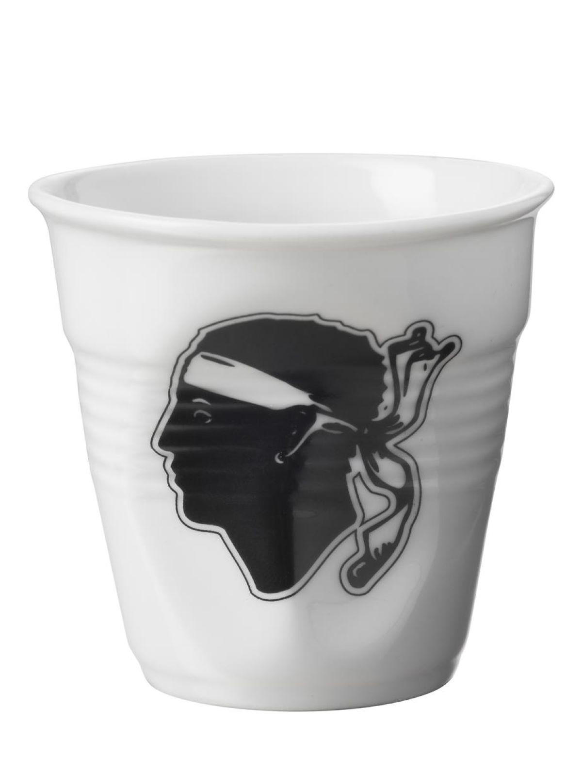 KNICKBECHER Espresso 0,08 Flagge Korsika - Multicolor, Keramik (0.08L) - Revol Porcelaine France