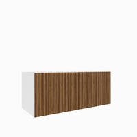TV-SCHRANK Mio 100 cm, zweitürig, weiß, catania - Weiß/Braun, Kunststoff (100/40/41cm) - Margaret Hadas24