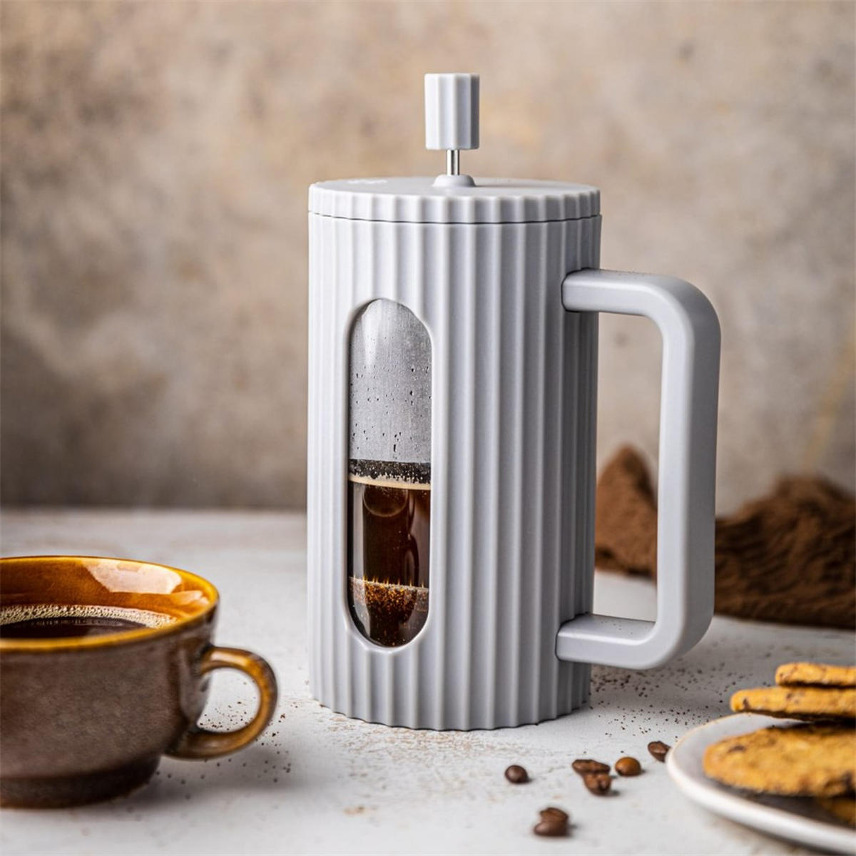 TEEKANNE Grau 14.2/14.2/19.5 cm KB7747 - Grau, Kunststoff (0.6L) - Klausberg 