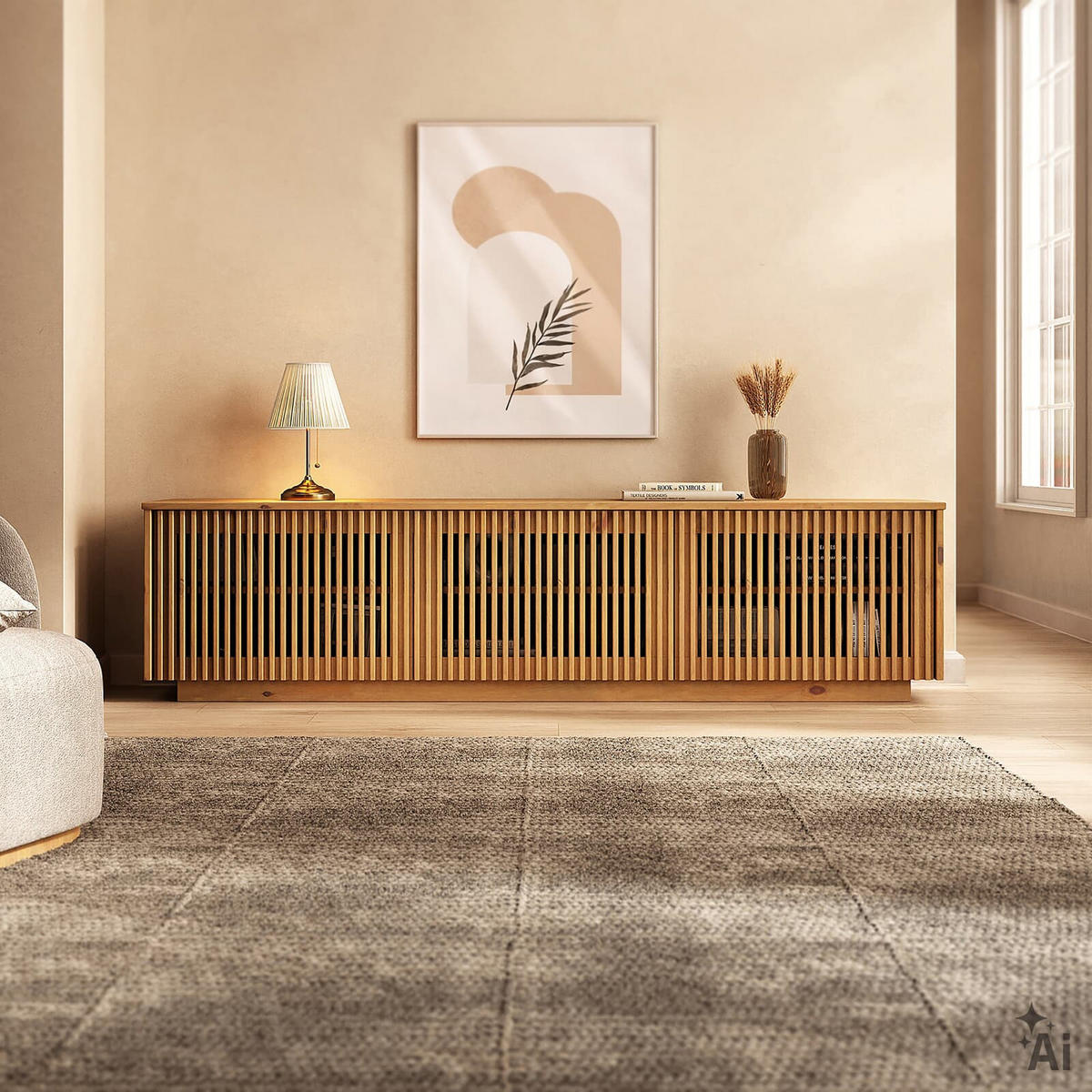 LOWBOARD OLE Eiche - Eichefarben, Holz (175/37/38cm) - IDIMEX