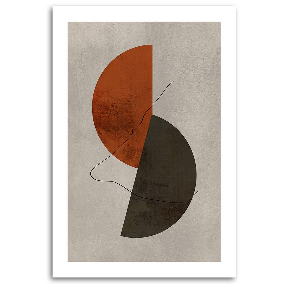 KUNSTDRUCK Braun 40/60 cm - Braun, Textil (40/60cm) - KUNSTLOFT