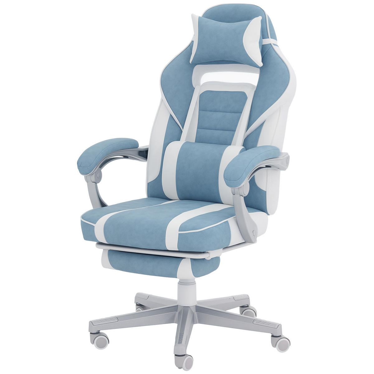 GAMING-STUHL Blau 63.0/63.0/123.0 cm - Blau, Kunststoff (63/123/63cm)