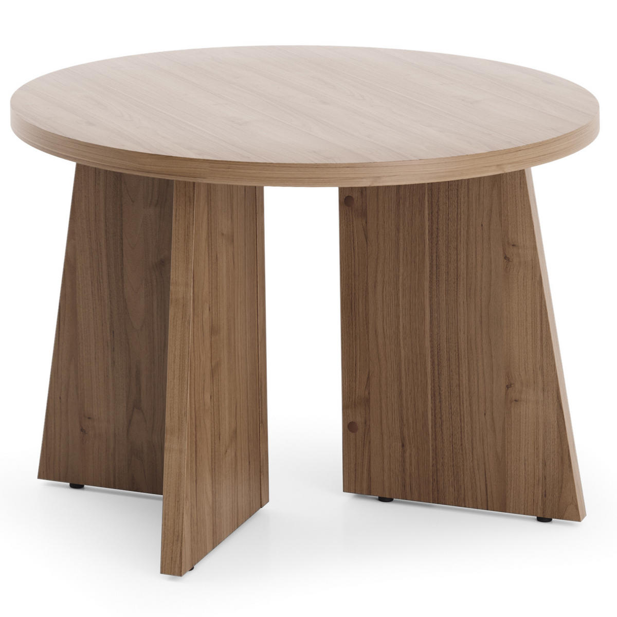 KONFERENČNÍ STOLEK Aurora 58 cm, kulatý stolek do obývacího pokoje s moderním designem, ořech - ořechová, kompozitní dřevo (58/58/40cm) - Beautysofa
