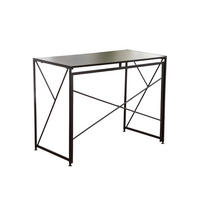 SCHREIBTISCH faltbar 99 x 50 x 75 cm MDF Metall Black - Schwarz, Metall (99/50/75cm) - Meubliv
