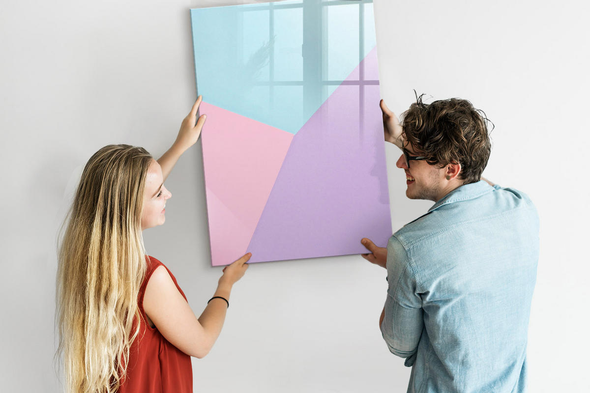 MAGNETTAFEL 120x60 Pastellmuster - Multicolor, Glas (120/60/0.4cm) - TULUP