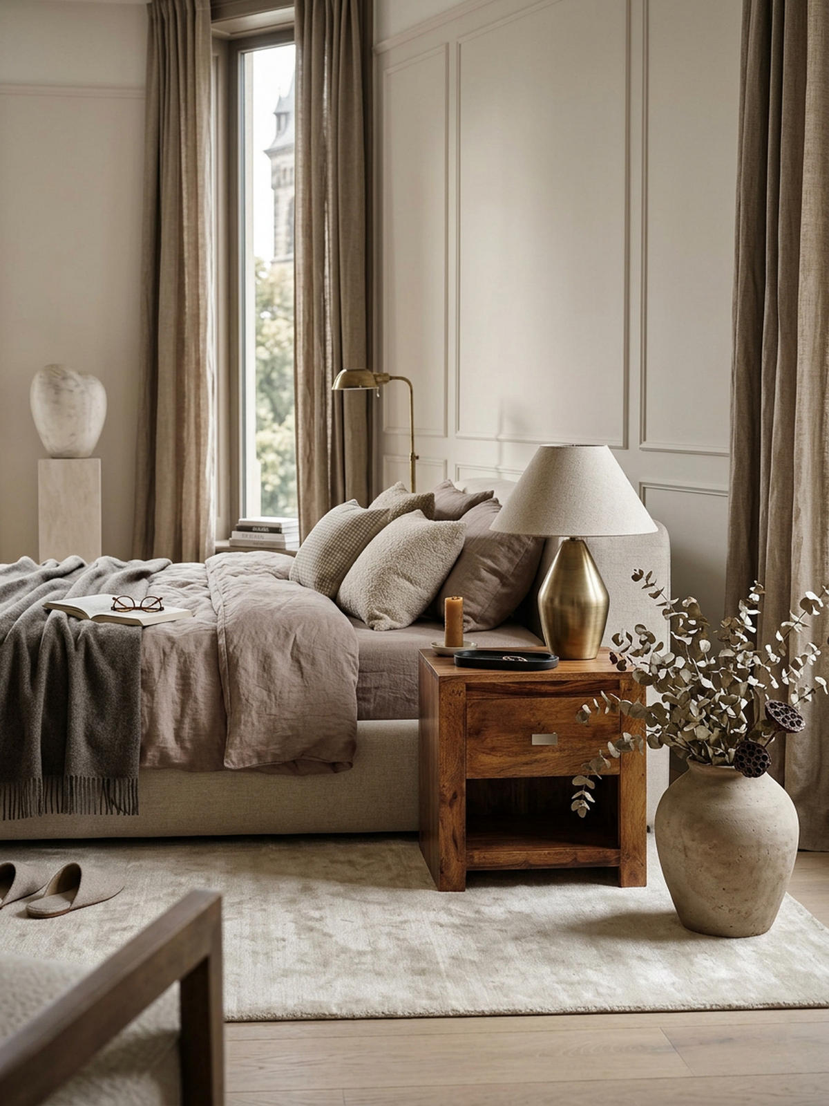 NACHTTISCH – Massivholz, Landhausstil, Ablage & Schublade, Griff verchromt - Braun, Holz/Metall (40/40/30cm) - KADIMA DESIGN