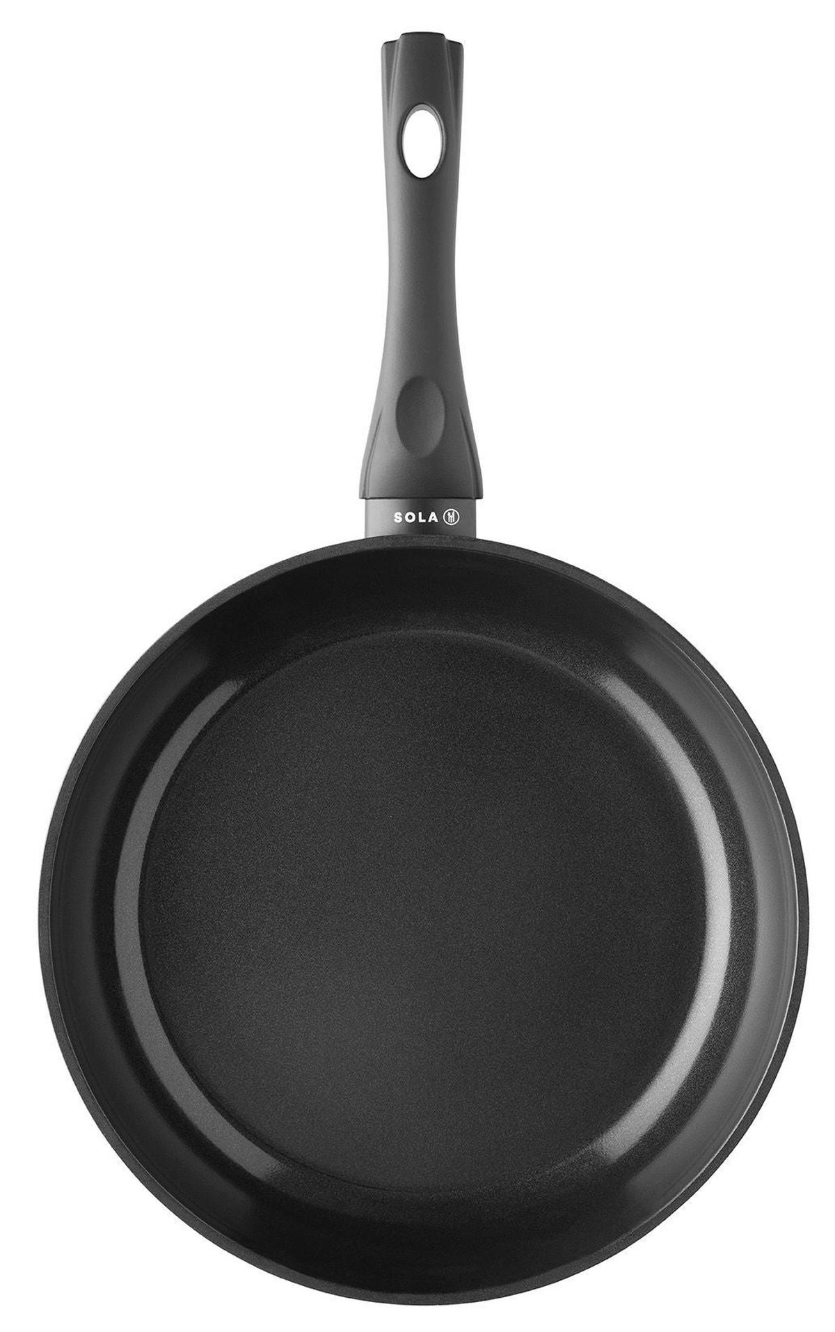 BRATPFANNEN-SET BratPFANNENSET Stonehenge 2-teilig - ø 24 und 28 cm - keramische Antihaftbeschichtung - Schwarz, Metall - Sola