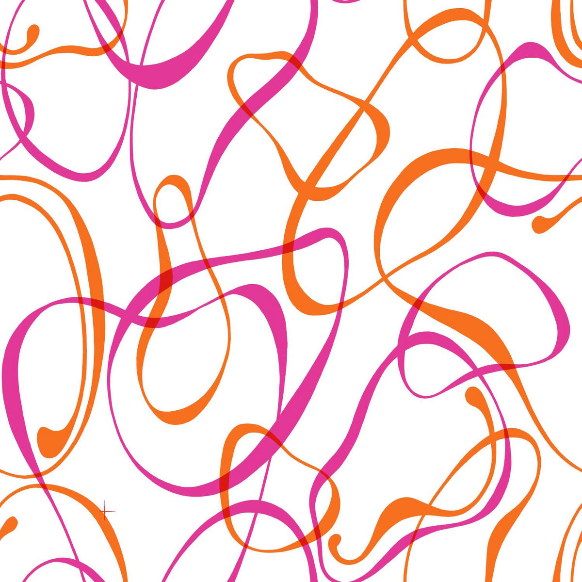 TAPETE grafische Kreise 53 cm x 10.05 m - Orange, Papier (53/1000cm) - Sanders & Sanders