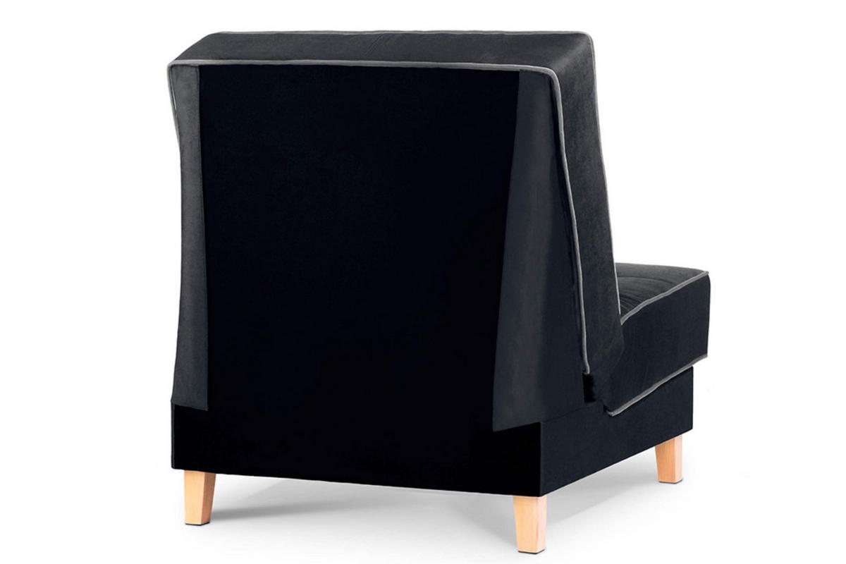 KLAPPSESSEL DOZER einem kleinen Bettkasten, Schwarz - Schwarz, Textil (80/94/93cm) - KONSIMO®