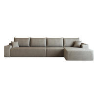 ECKSOFA 340/175/83 cm Kamel mit L-förmiger Chaiselongue, Rechte Seite - Braun/Cappuccino, Textil (340/175cm) - Oxeza