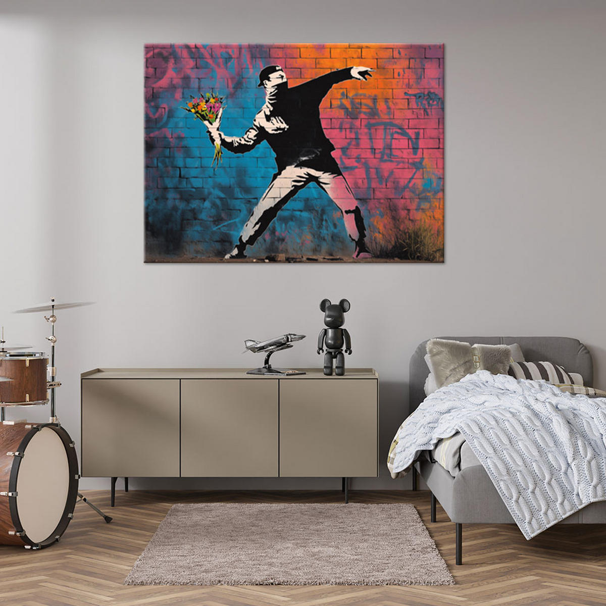 LEINWANDBILD Menschen & Charaktere 100x70cm - Multicolor, Textil (100/70cm) - Feeby