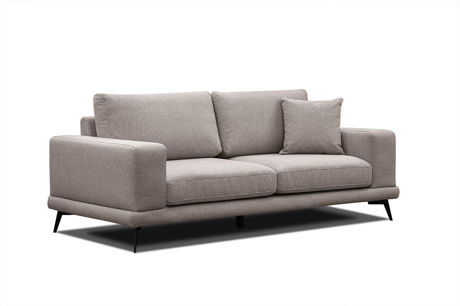 SOFA MEDIOLANE 2,5-Sitzer, taupe - Taupe, Holzwerkstoff/Textil (203/87/96cm) - Courtois Laville