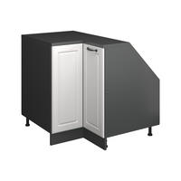 ORMARIĆ ZA KOSI KROV S VRATA KUTNI ORMARIĆ Rion Bijela Seoska 75.6 x 81.6 cm s 1 vratima, korpus ormarića dubine 60 cm - bijela/antracit, drvni materijal (75.6/83.8/60cm) - Vicco