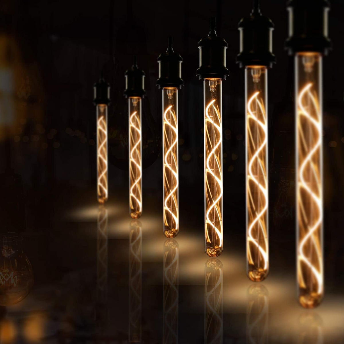 LED-LEUCHTMITTEL Armin II 3/3/30cm - Braun, Glas (3/30cm) - Nettlife