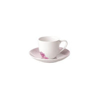 ESPRESSOTASSE MIT UNTERTASSE Rose Garden rosa 70 ml - Rosa, Keramik (11.7/7.7/11.7cm) - Villeroy & Boch
