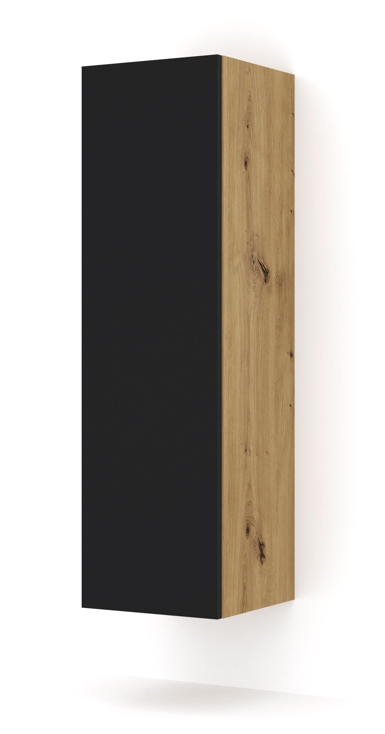 HÄNGESCHRANK Artisan Eiche, Schwarz 35/120/35 - Schwarz, Holzwerkstoff (35/120/35cm) - RAUMHIRSCH FURNITURE