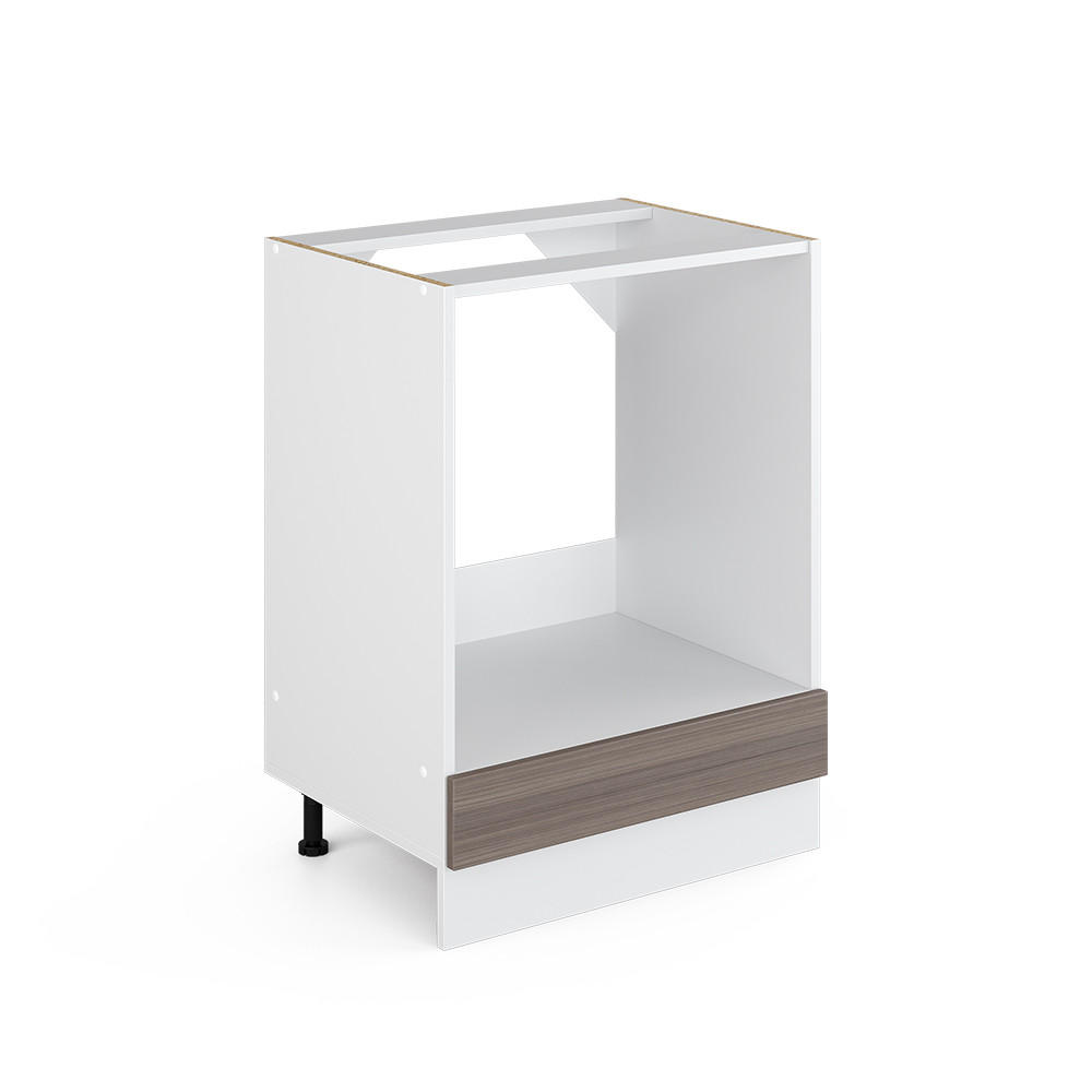 UNTERSCHRANK R-Line Grau 60 cm mit Großnische, ohne AP - Weiß/Grau, Holzwerkstoff (60/81.6/46cm) - Vicco