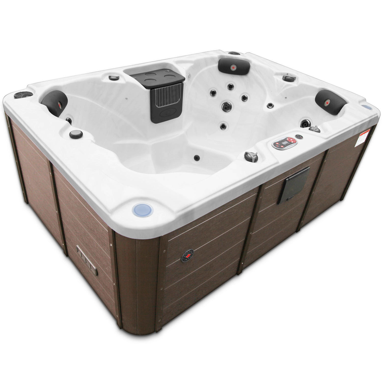 WHIRLPOOL Calgary UV Whirlpool - Weiß Hochglanz/Weiß, Kunststoff (150/78/213cm) - Canadian Spa Company