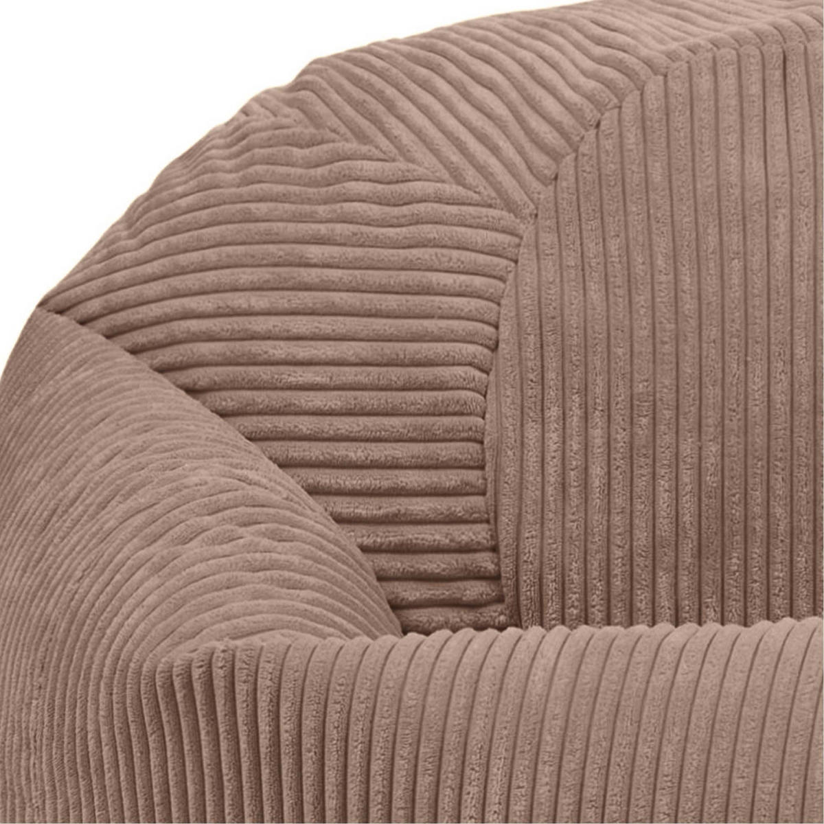 SITZSACK Klassisch + Hocker, Cord - Mokka, Kunststoff/Textil (85/50/85cm) - icon