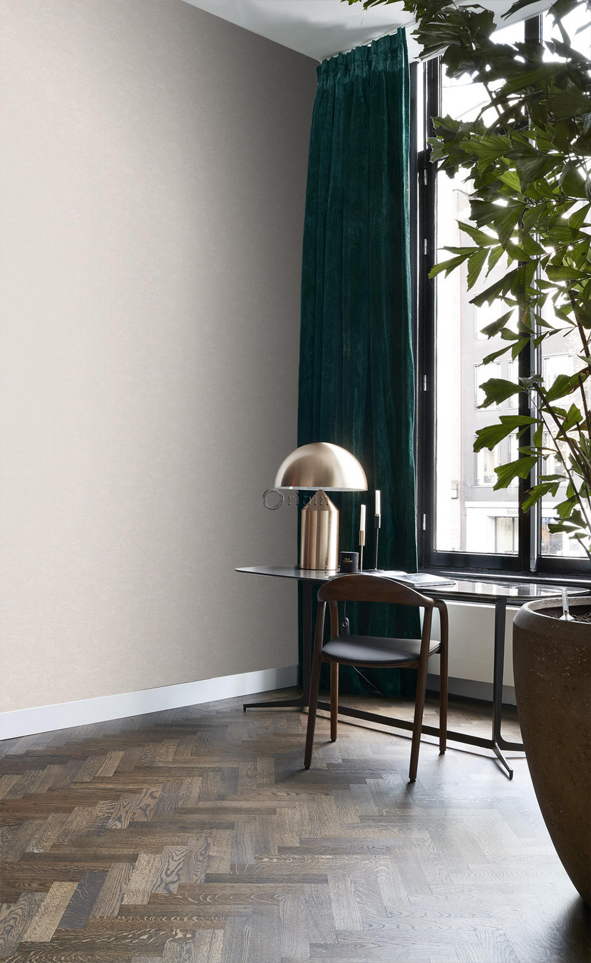 TAPETE Uni 53 cm x 10.05 m - Grau, Papier (53/1000cm) - Origin Wallcoverings