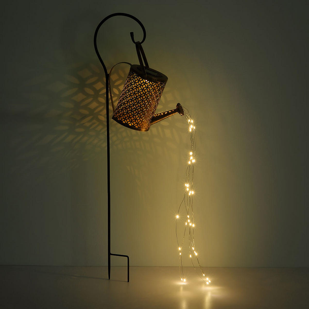 LED AUSSENLEUCHTE Solarleuchte Gold - Goldfarben, Kunststoff (26/12.6/85cm) - Globo Lighting