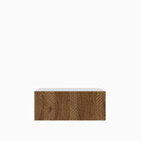 LOWBOARD CAVA 100/41/40 cm, Hängender TV-Schrank Weiß / Eichefarben - Eichefarben/Braun, Holzwerkstoff (100/41/40cm) - MASSENO