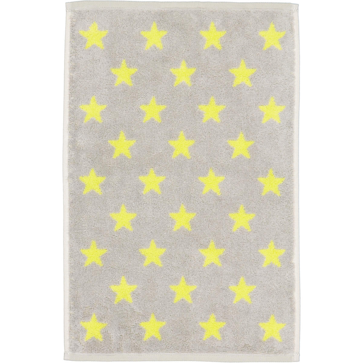 GÄSTETUCH NEW STARS STERNE KLEIN 6261 PLATIN/LIME - 75 - Gelb, Textil (30/50cm) - Cawoe