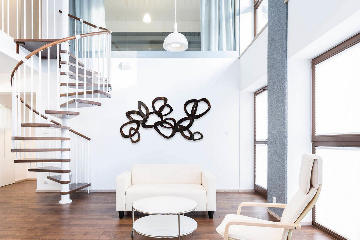 WANDDEKO Braun 120/60 cm - Braun, Metall (3/60/6cm) - KUNSTLOFT