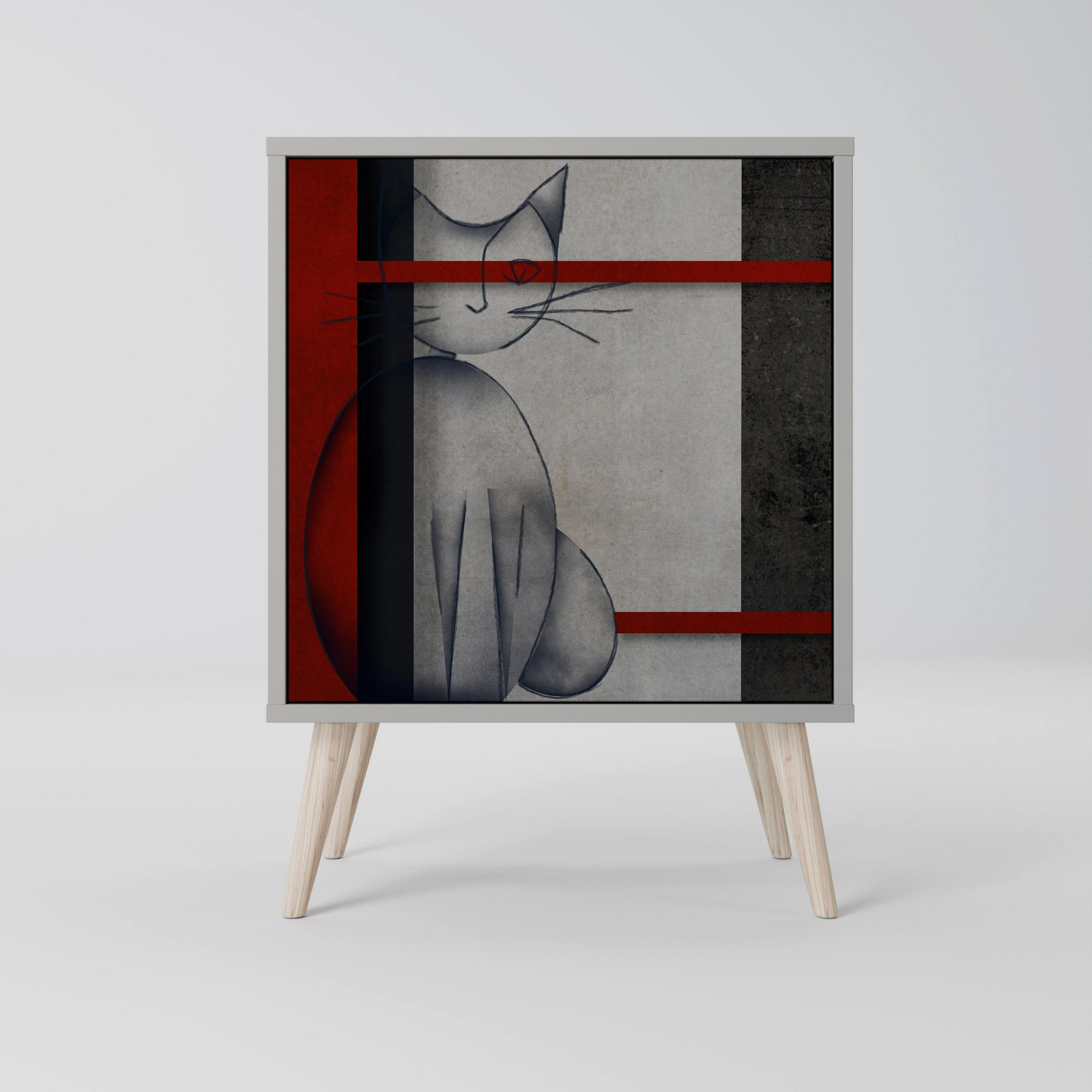 SpaceRebels Sideboard Grau 57.5x77.5x42 cm