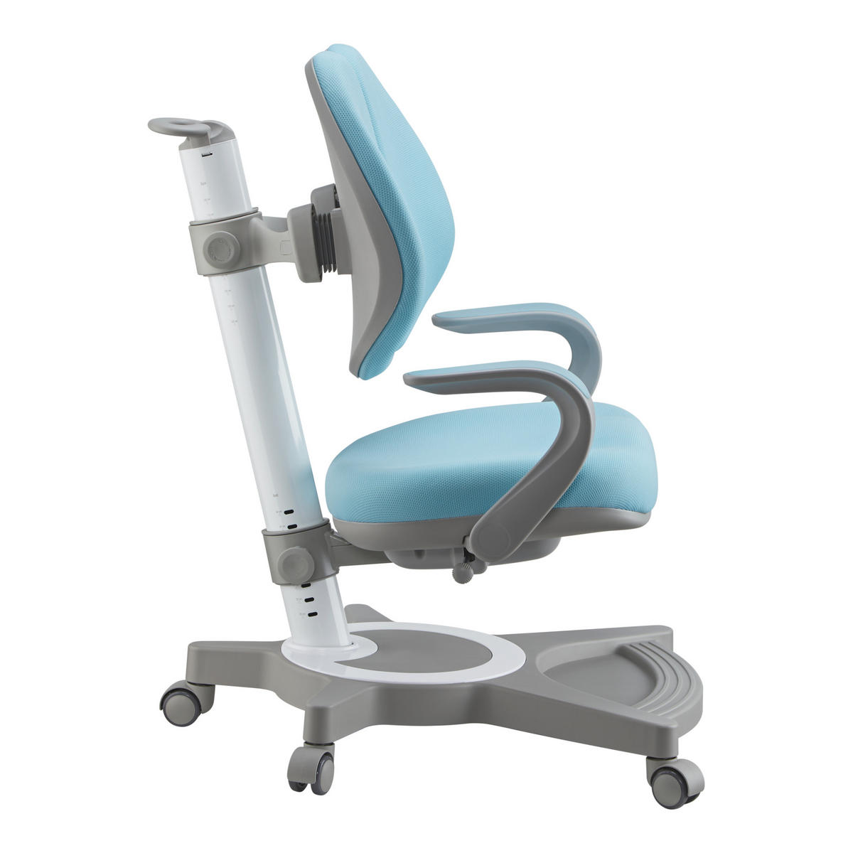 KINDERSCHREIBTISCHSTUHL Partille - Hellblau, Kunststoff/Textil (55/99/76cm) - [en.casa]