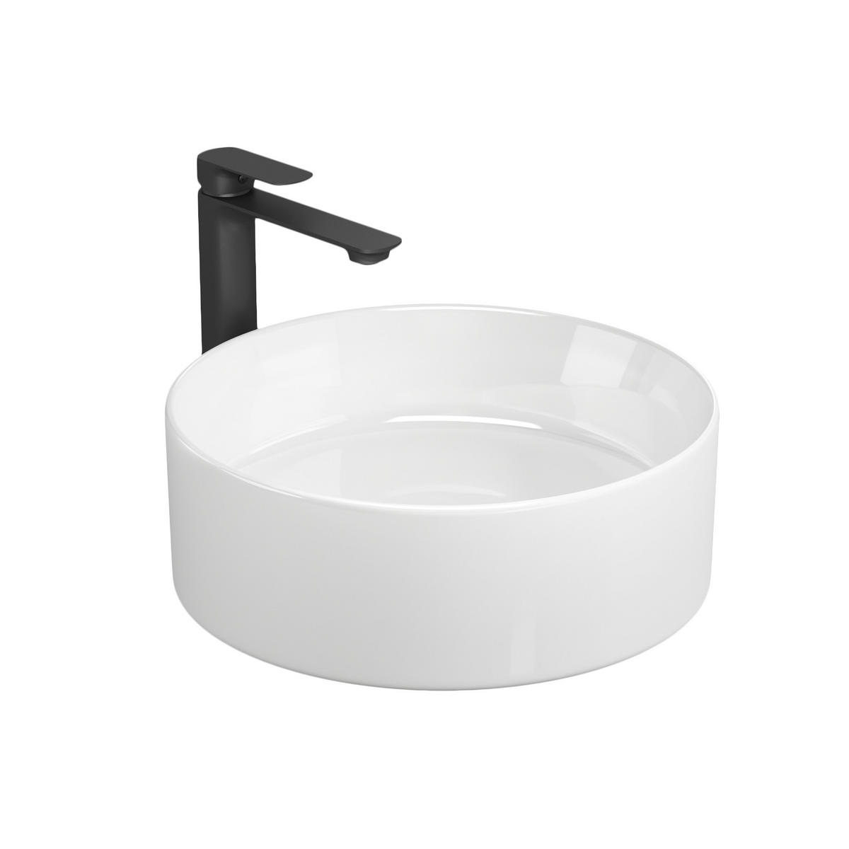 WASCHBECKEN Weiß Ø35,2 / 11,2 cm - Weiß, Keramik (35.2/11.2/35.2cm) - EMKE