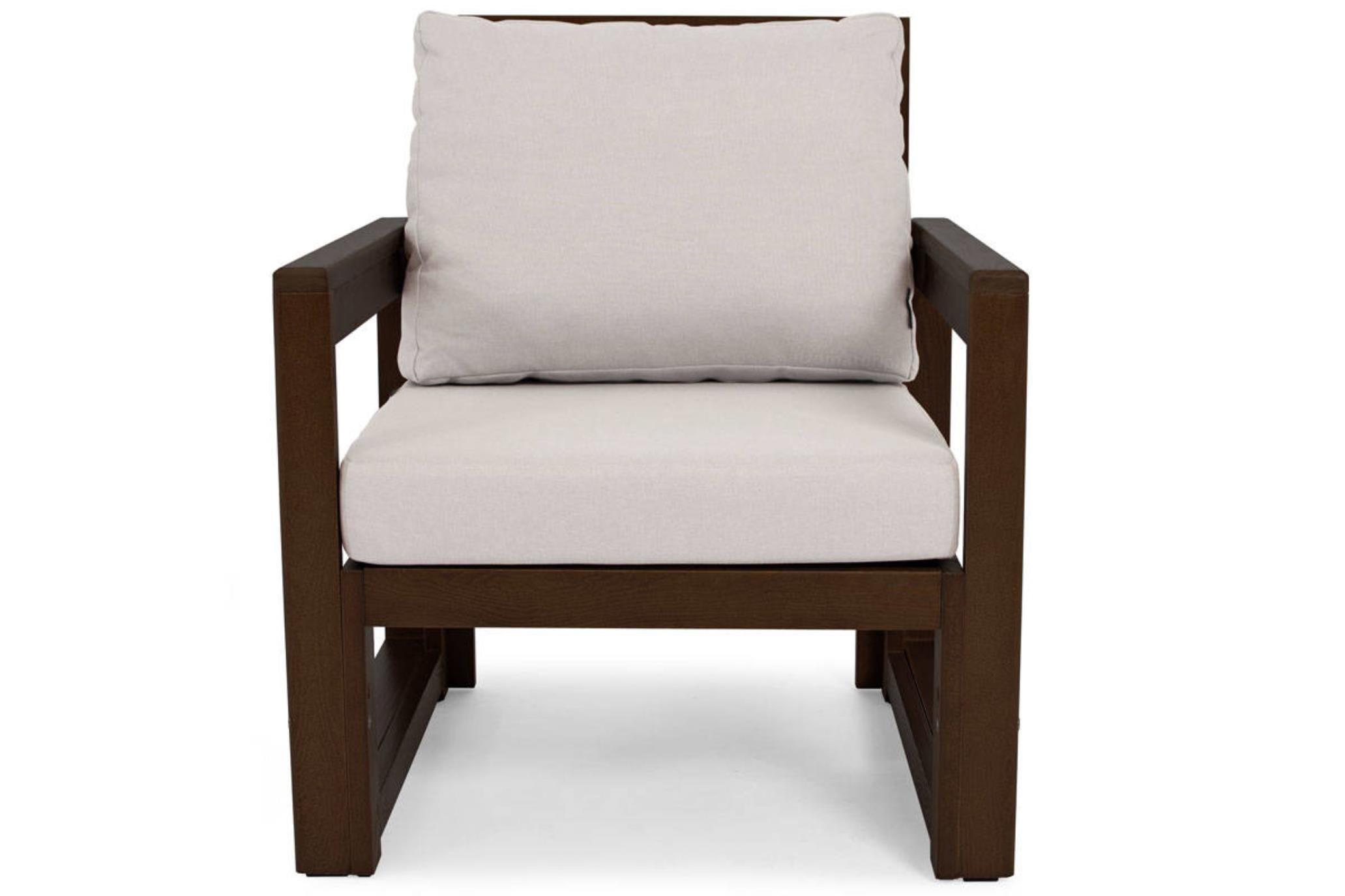 GARTENSESSEL Malta Hellbraun, mit dunkelbraunen Beinen - Grau, Holzwerkstoff (69/82/68cm) - Bettso