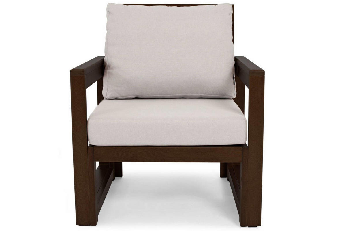 GARTENSESSEL Malta Hellbraun, mit dunkelbraunen Beinen - Grau, Holzwerkstoff (69/82/68cm) - Bettso