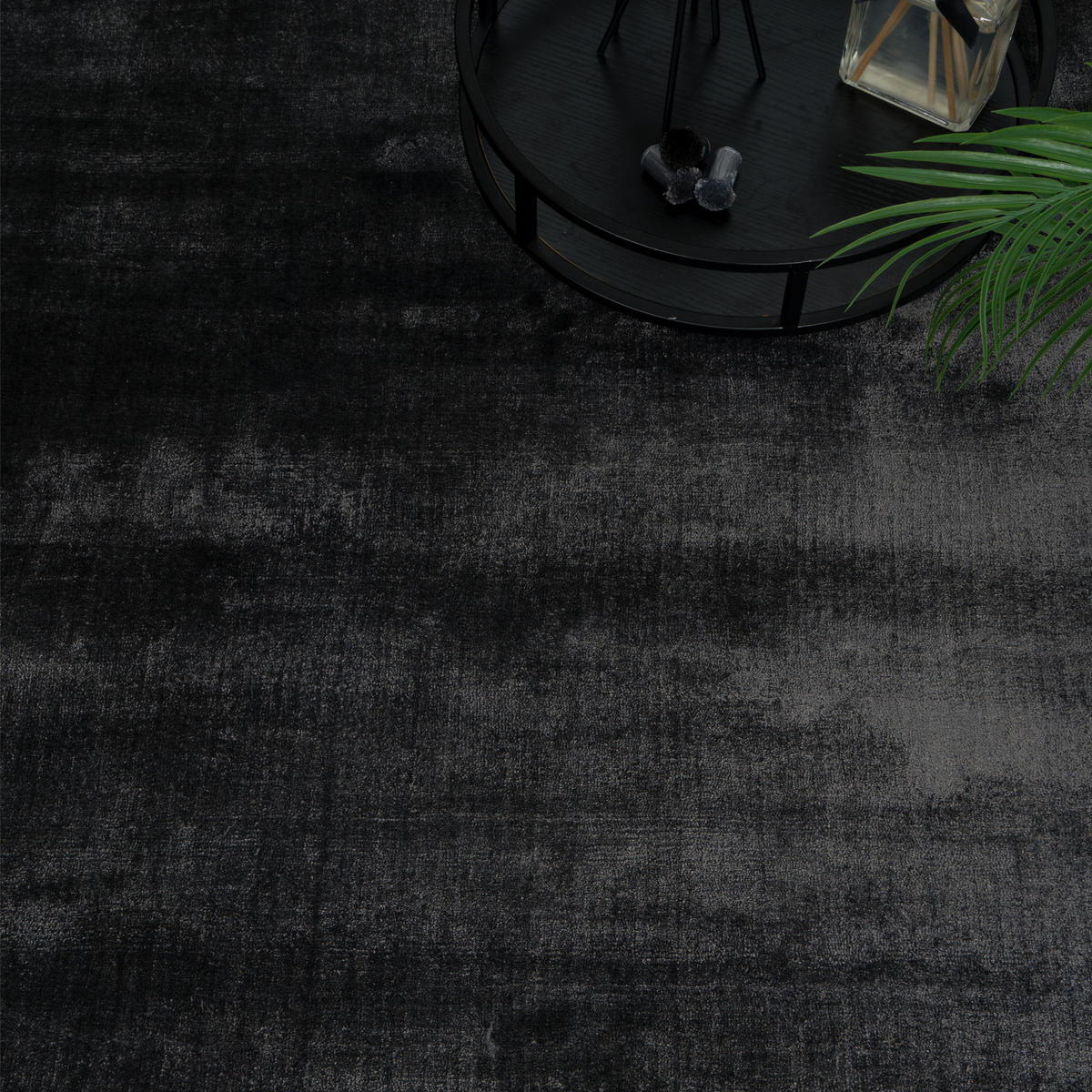 TEPPICH VISKOSE HANDGEWEBT BAMBOO 200/290 Anthrazit - Anthrazit, Naturmaterialien (200/290cm) - Consilio Concept